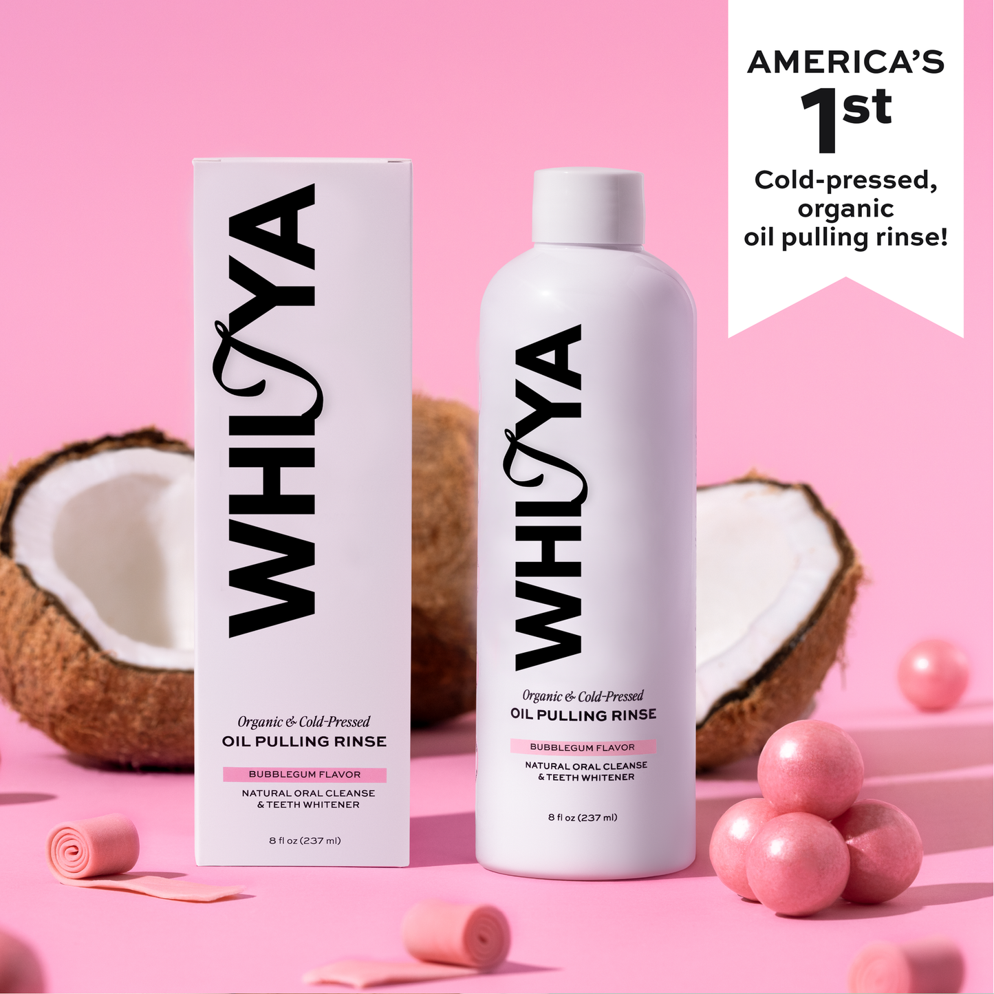 100% Organic Bubblegum Oil Pulling Rinse