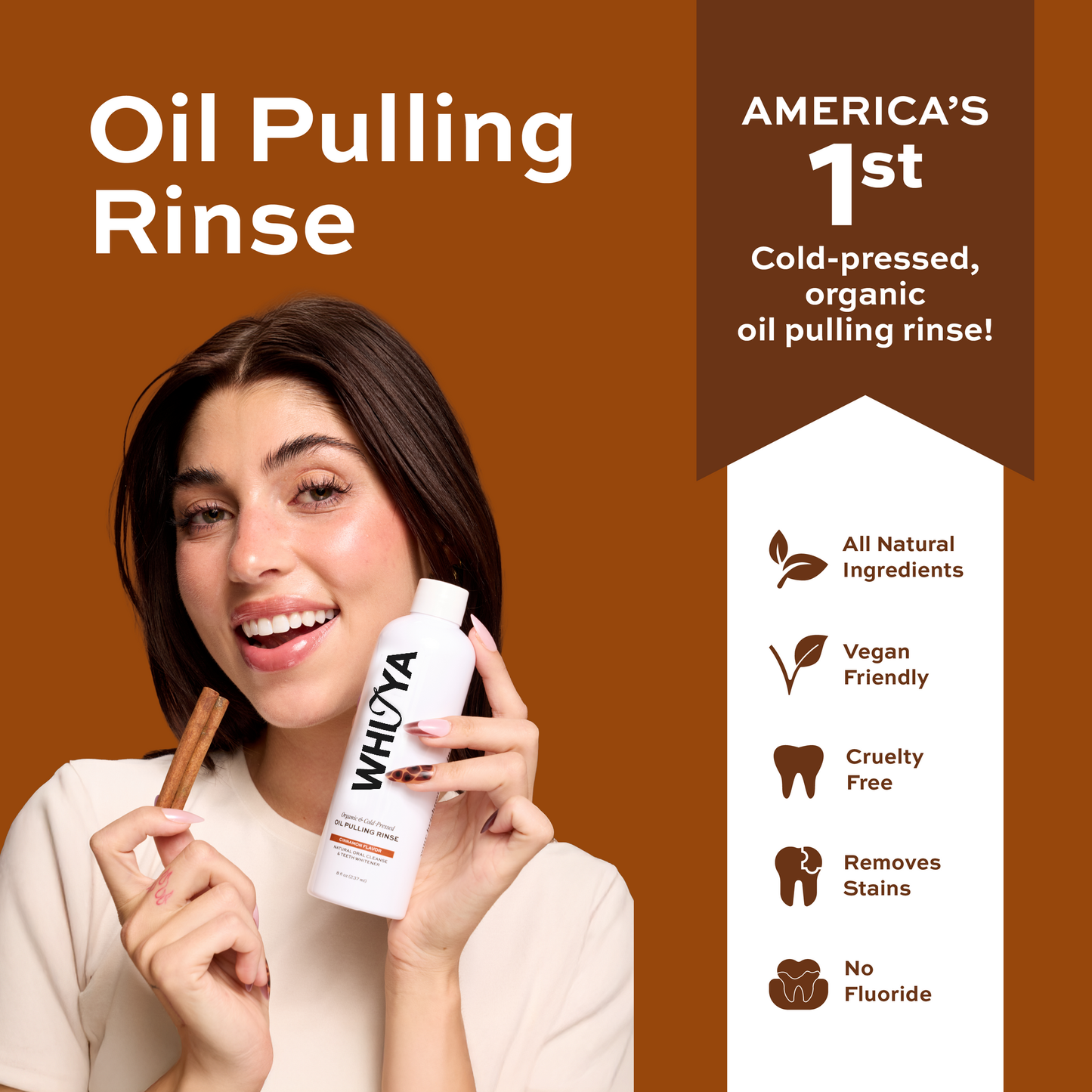 100% Organic Cinnamon Oil Pulling Rinse