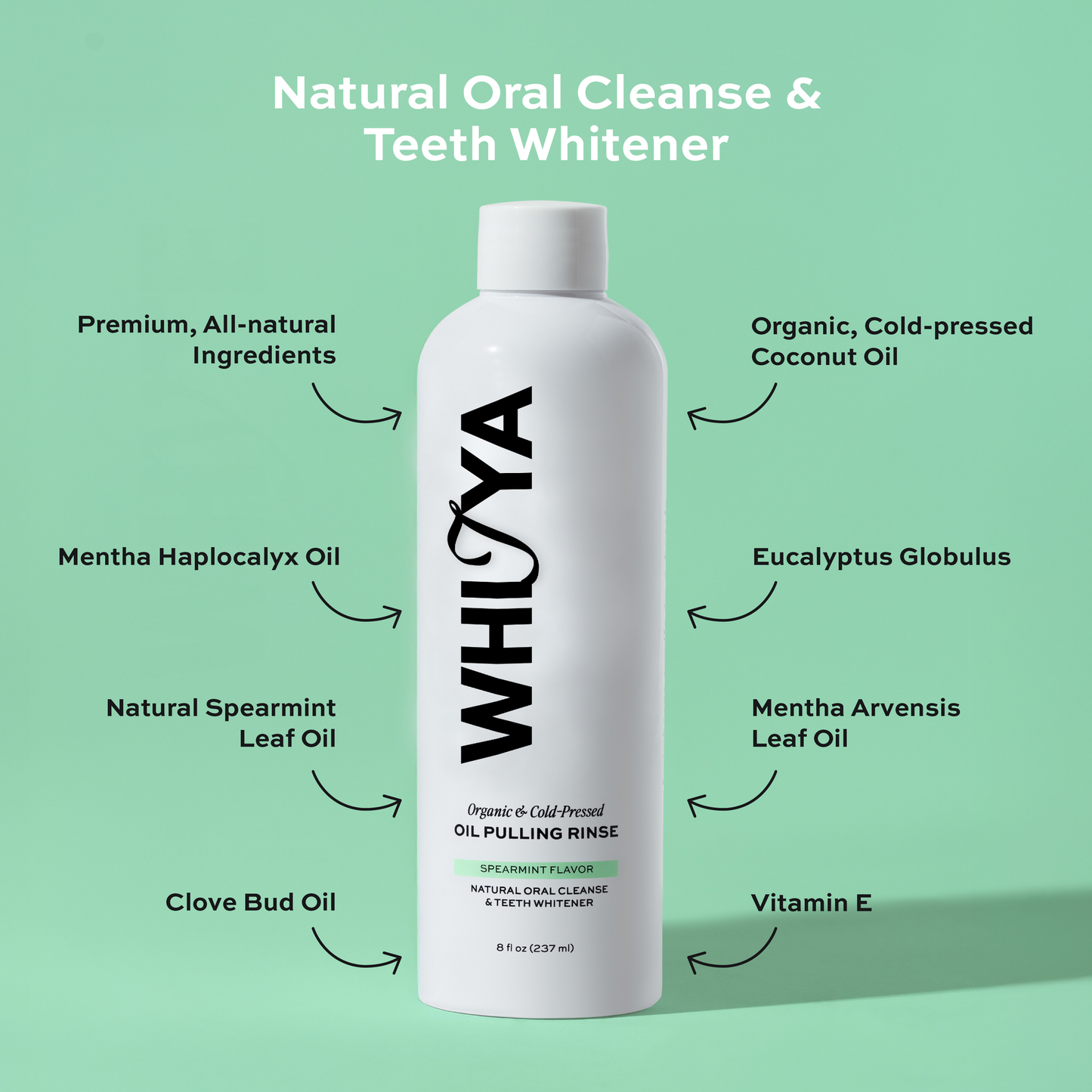 100% Organic Spearmint Oil Pulling Rinse