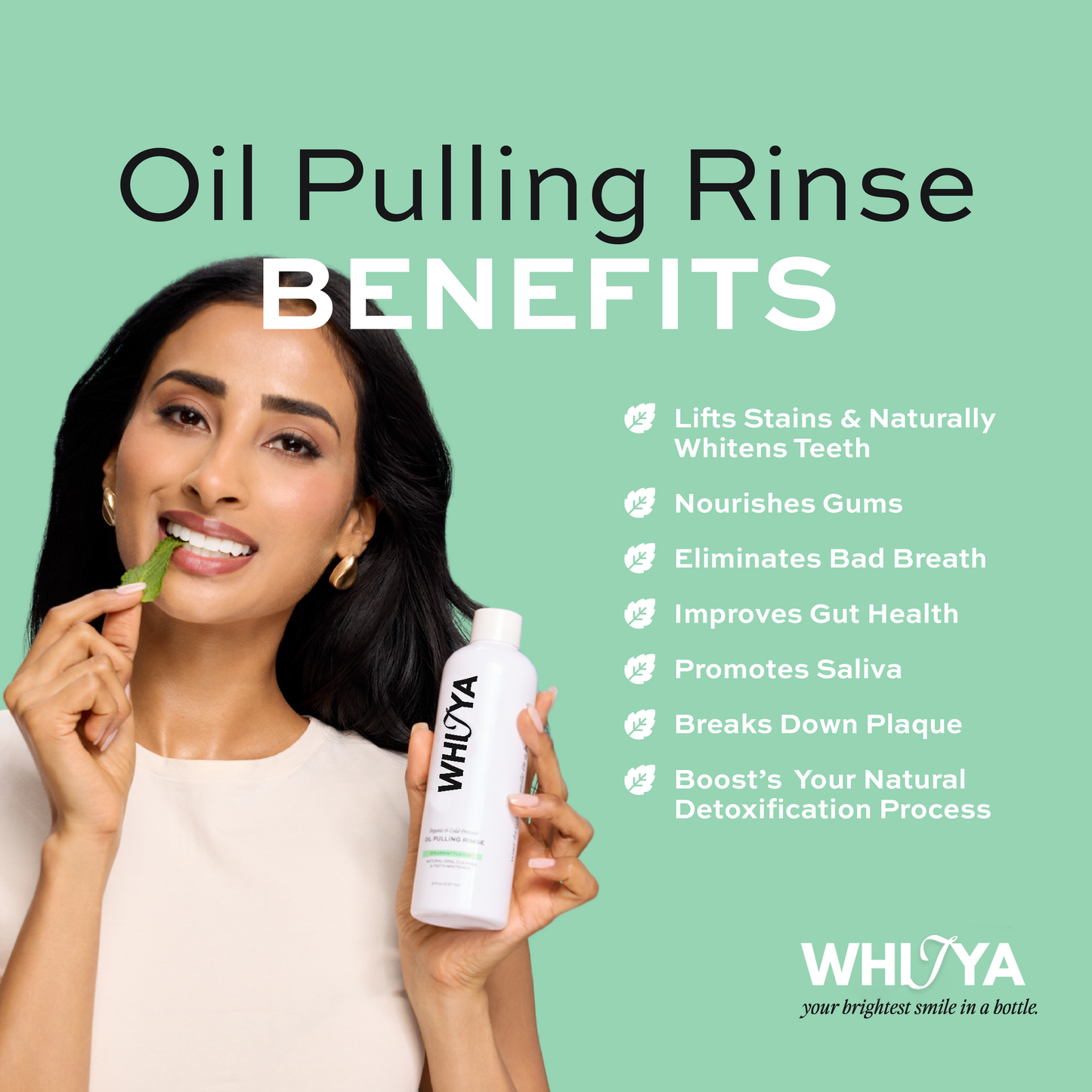 100% Organic Spearmint Oil Pulling Rinse